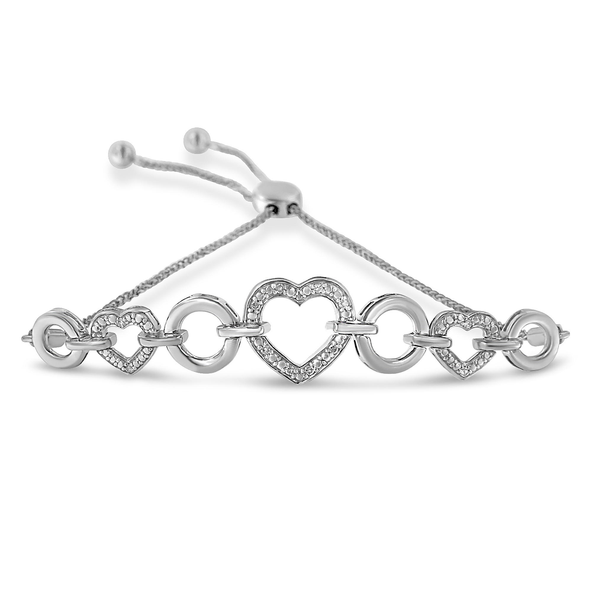 .925 Sterling Silver 1/10 Cttw Round-Cut